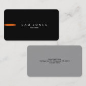 黒モダン名刺 名刺 (正面/裏面)
