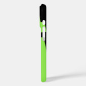 黒モダン名堅牢ミニマリスト付き緑 Case-Mate iPhoneケース (裏面 / 左)