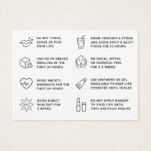 黒モダン唇赤面リップタトゥーアフターケアカード (裏面)