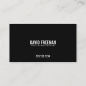 黒モダン圧洗浄移動車洗浄 名刺 (裏面)