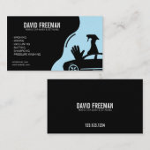 黒モダン圧洗浄移動車洗浄 名刺 (正面/裏面)