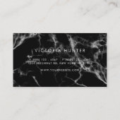 黒モダン大理石シンプルタイポグラフィ 名刺 (裏面)