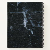 黒モダン大理石ミニマリストSketchbook ノートブック (裏面)