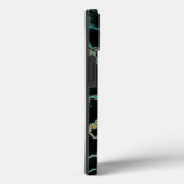 黒モダン大理石名前をカスタムするモノグラム Case-Mate iPhoneケース (裏面 / 右)