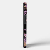 黒モダン大理石名前をカスタムするモノグラム Case-Mate iPhoneケース (裏面 / 右)