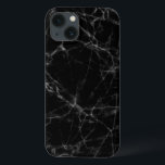 黒モダン大理石壁パターンプリント iPhone 13ケース<br><div class="desc">灰色エレガントの大理石の壁のパターン3黒の灰色と白のアクセント。</div>