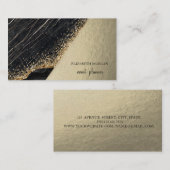 黒モダン大理石金ゴールドシーケンス,幾何学的 名刺 (正面/裏面)