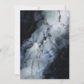 黒モダン大理石85th誕生日パーティー 招待状 (裏面)