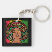 黒モダン女やる気を起こさせる キーホルダー (裏面)