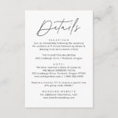 黒モダン字の結婚詳細 エンクロージャーカード (正面)