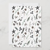 黒モダン字エレガントのクリスマス数々の写真 シーズンカード (裏面)