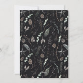 黒モダン字エレガントのクリスマス数々の写真 シーズンカード (裏面)
