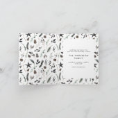 黒モダン字エレガントのクリスマス数々の写真 シーズンカード (内部)