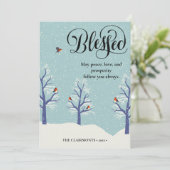 黒モダン字エレガントBLEESED(鳥)ショウジョウコウカンチョウ シーズンカード (スタンド正面)