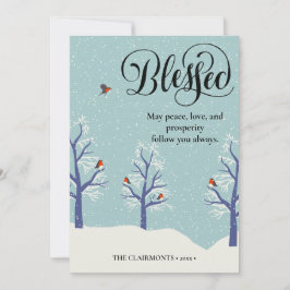 黒モダン字エレガントBLEESED（鳥）ショウジョウコウカンチョウ シーズンカード