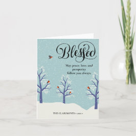 黒モダン字エレガントBLEESED（鳥）ショウジョウコウカンチョウ シーズンカード