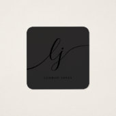 黒モダン字シンプルギフト券 (正面)