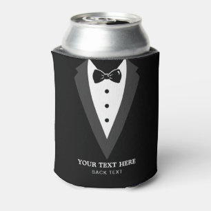 黒モダン字パーソナライズされたGroomsmen Can Coo 缶クーラー