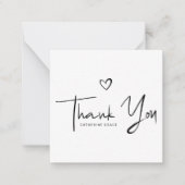 黒モダン字《キリスト教》洗礼式や命名式ありがとう ノートカード (正面)