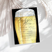 黒モダン字BBQとBrews 招待状