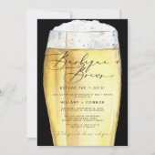 黒モダン字BBQとBrews 招待状 (正面)