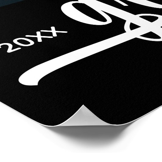 黒モダン学卒業の写真4 ポスター (角)