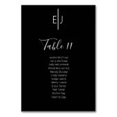 黒モダン客席一覧 テーブルナンバー (正面)