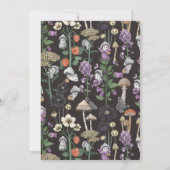 黒モダン幽霊コードハロウィーンベイビーシャワー 招待状 (裏面)