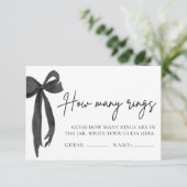 黒モダン弓の推測いくつのリングや輪ブライダルゲーム 招待状 (スタンド正面)