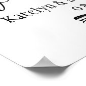 黒モダン手書きスクリプ結婚トへようこそ ポスター (角)