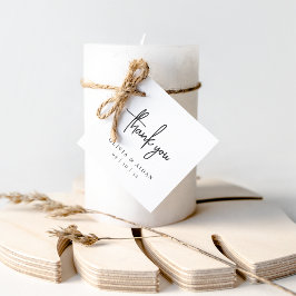 黒モダン手書きス結婚クリプト フェイバータグ