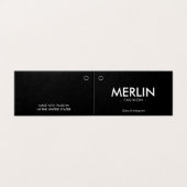 黒モダン折り畳み衣料つるラベル (外部フラット)