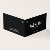 黒モダン折り畳み衣料つるラベル (外部)