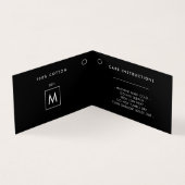 黒モダン折り畳み衣料つるラベル (内部)