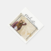 黒モダン抽象芸術卒業写真ナプキンス スタンダードカクテルナプキン (角)