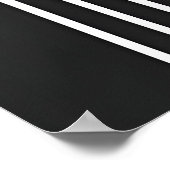 黒モダン抽象芸術幾何エレガントミニマリスト ポスター (角)