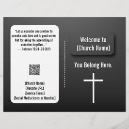 黒モダン教会コンテンポラリー公報 チラシ