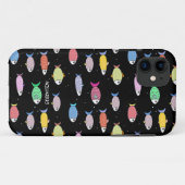 黒モダン数々の色の魚 Case-Mate iPhoneケース (裏面(横))
