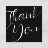 黒モダン文字ありがとうビジネス割引 割引カード (正面)