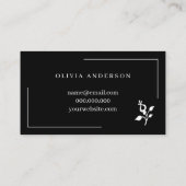 黒モダン文字の注文感謝していユービジネスカード 名刺 (裏面)