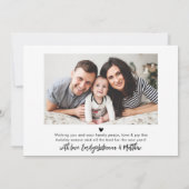 黒モダン文字シンプル2 Photo Christmas シーズンカード (裏面)