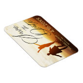 黒モダン文字フォトウェディング日付を保存 マグネット (右側)