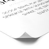 黒モダン文字ポップコーン結婚駅 ポスター (角)