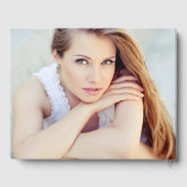 黒モダン文字写真卒業 ゲストブック (裏面)