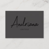 黒モダン文字素朴ソーシャルメディア 名刺 (正面)