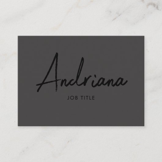 黒モダン文字素朴ソーシャルメディア 名刺 (正面)