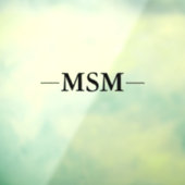 「黒モダン文字」モノグラム名ウィンドウが固定 ウィンドウサイン (シート3)