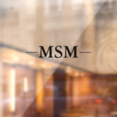 「黒モダン文字」モノグラム名ウィンドウが固定 ウィンドウサイン (シート2)