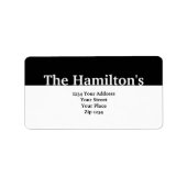 黒モダン旗 ラベル (正面)