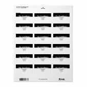 黒モダン旗 ラベル (フルシート)